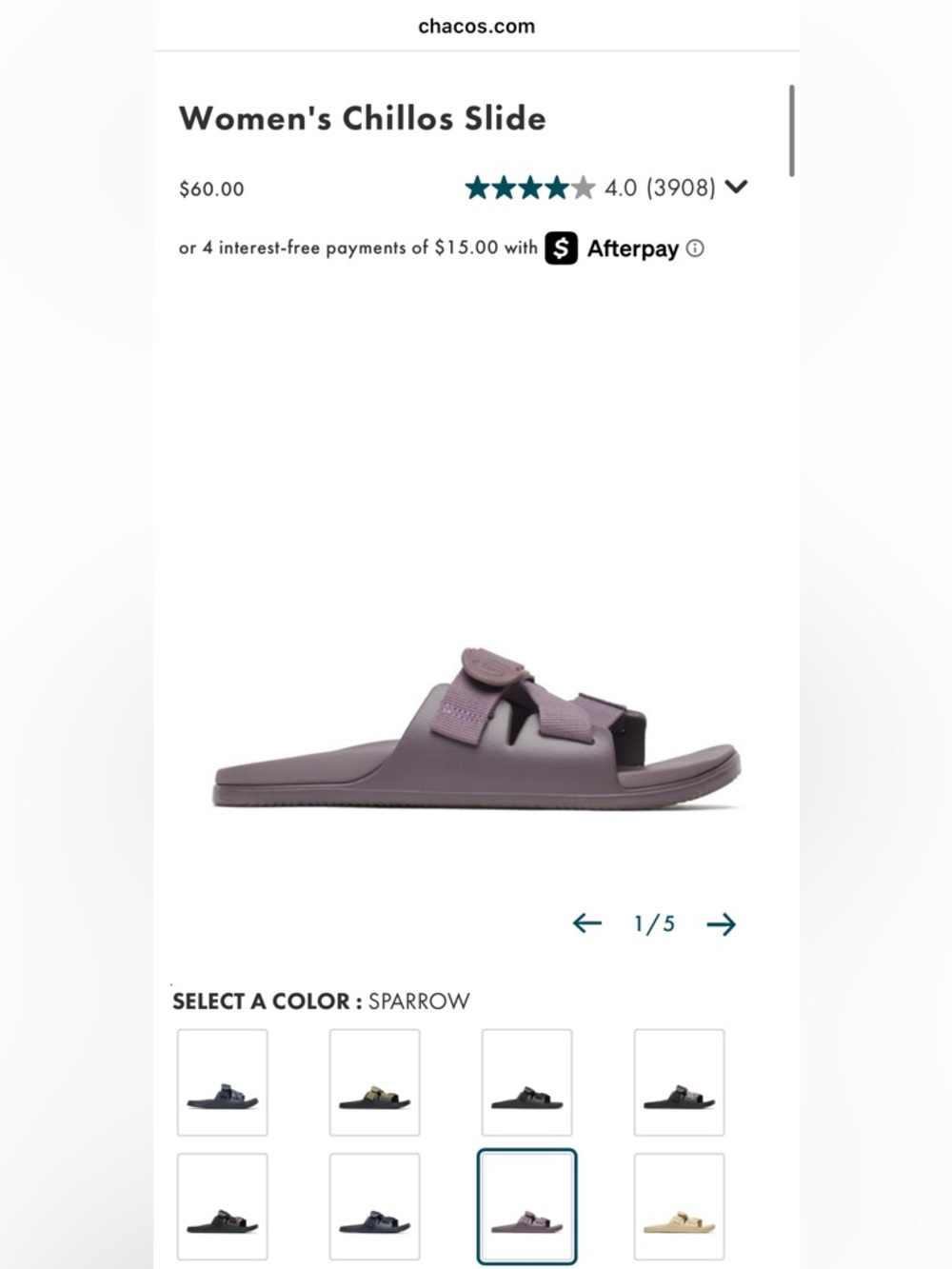 Chacos Women's Chillos Slide size 7